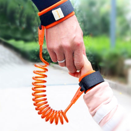 Kids Safety Harness Child Leash Anti Lost Wrist Link Traction Rope Anti Lost Bracelet, Length: 2.5m(Orange)-garmade.com