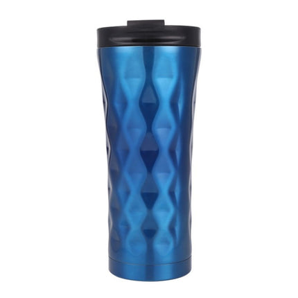 500ml Irregular Double Layer 304 Stainless Steel Thermos Cup (Dark Blue)-garmade.com