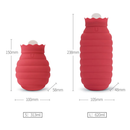 Original Xiaomi Youpin Jotun Judy Warm Water Bag Silicone Hot Water Bag Small Size：15x10x5.8cm(Red)-garmade.com