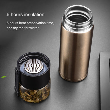 400ml 304 Stainless Steel Glass Cover Thermos Cup (Purple)-garmade.com