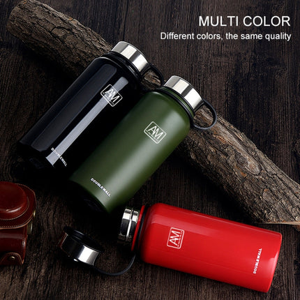 610ml Outdoor Vacuum Stainless Steel Heat Insulation Cup Portable Large Capacity Sports Bottle(Silver)-garmade.com