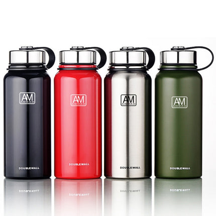 610ml Outdoor Vacuum Stainless Steel Heat Insulation Cup Portable Large Capacity Sports Bottle(Silver)-garmade.com