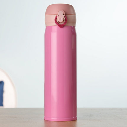 450ml Creative Portable Stainless Steel Vacuum Flask Vacuum Bottle (Red)-garmade.com