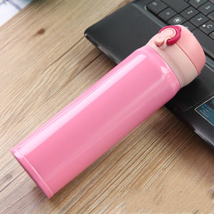 450ml Creative Portable Stainless Steel Vacuum Flask Vacuum Bottle (Red)-garmade.com