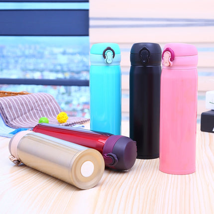 450ml Creative Portable Stainless Steel Vacuum Flask Vacuum Bottle (Red)-garmade.com