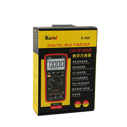 Kaisi K-890 Professional LCD Digital Multimeter Electrical Handheld Digital Multimeter Tester-garmade.com