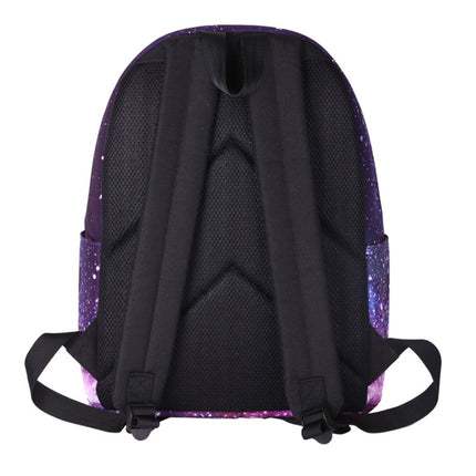 Starry Pattern Print Travel Backpack School Shoulders Bag for Girls, Size: 40cm x 30cm x 17cm-garmade.com