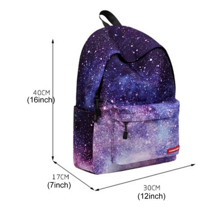 Starry Pattern Print Travel Backpack School Shoulders Bag for Girls, Size: 40cm x 30cm x 17cm-garmade.com