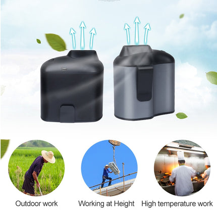 Portable Creative Hanging Waist USB Fan with Three Adjustable Wind Speed (Black)-garmade.com