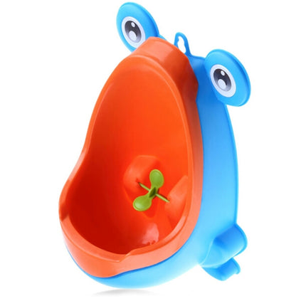 Cartoon Frog Shape Kids Wall-Mounted Potty Toilet(Blue)-garmade.com