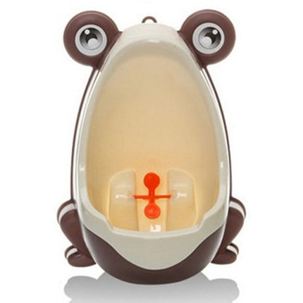 Cartoon Frog Shape Kids Wall-Mounted Potty Toilet(Brown)-garmade.com