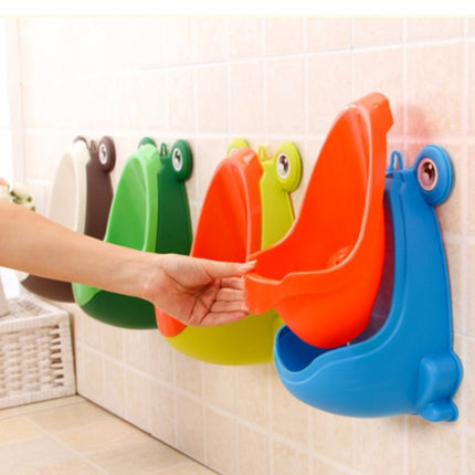 Cartoon Frog Shape Kids Wall-Mounted Potty Toilet(Brown)-garmade.com