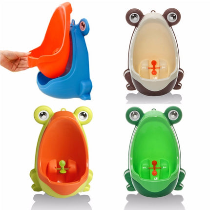 Cartoon Frog Shape Kids Wall-Mounted Potty Toilet(Brown)-garmade.com