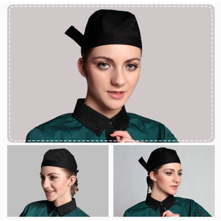 Simple Style Unisex Chef Waiter Work Cap Pirate Hat Turban Cap-garmade.com