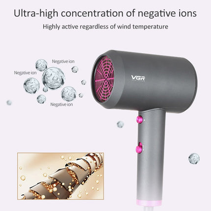 VGR V-400 Household Negative Ion Hair Dryers with 2 Gear Adjustment, Plug Type: EU Plug-garmade.com