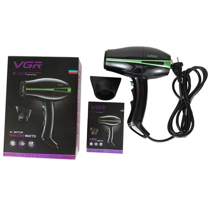 VGR V-406 2200W Negative Ion Hair Dryers with 6 Gear Adjustment, Plug Type: EU Plug-garmade.com