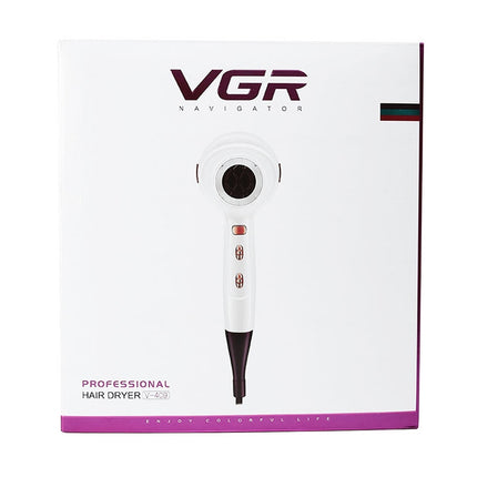 VGR V-409 2200W Negative Ion Hair Dryers with 3 Gear Adjustment, Plug Type: EU Plug (White)-garmade.com