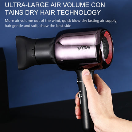 VGR V-418 2000W Negative Ion Hair Dryers with 6 Gear Adjustment, Plug Type: EU Plug-garmade.com