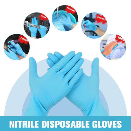 100 PCS Blue Disposable Butyronitrile Gloves Housework Supplies, Size: M, Suitable for Palm Width: 8cm-9cm-garmade.com