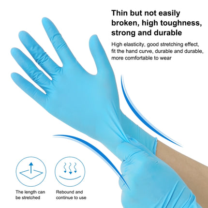100 PCS Blue Disposable Butyronitrile Gloves Housework Supplies, Size: L, Suitable for Palm Width: 9cm-10cm-garmade.com