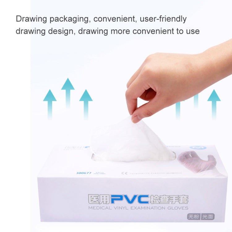 100 PCS Disposable PVC Examination Gloves Household Transparent Touchable Protective Gloves, Size: S-garmade.com