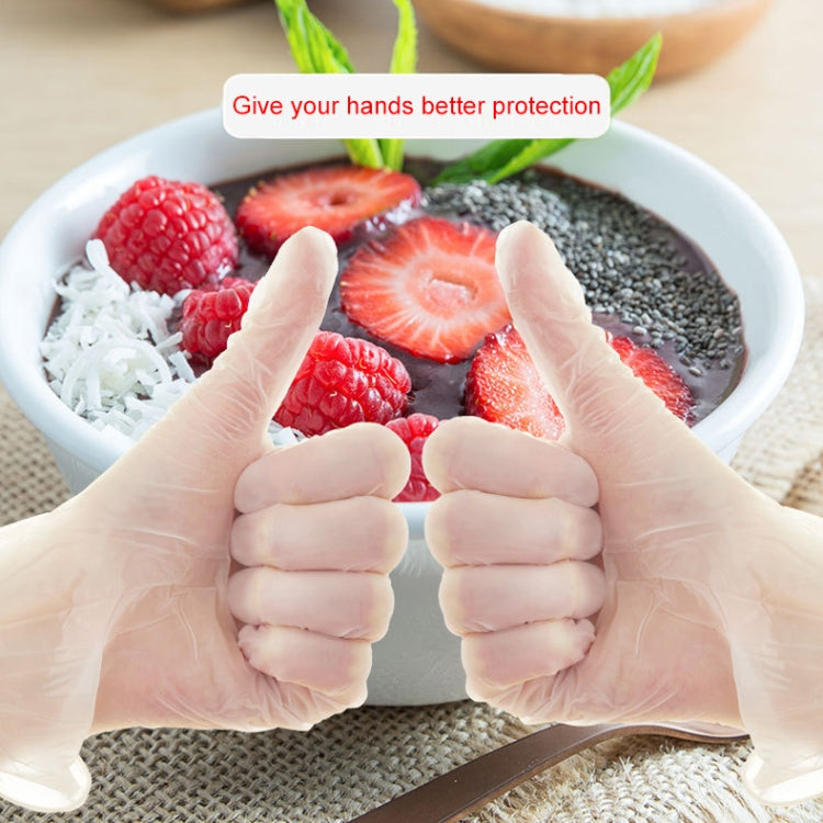 100 PCS Disposable PVC Examination Gloves Household Transparent Touchable Protective Gloves, Size: S-garmade.com
