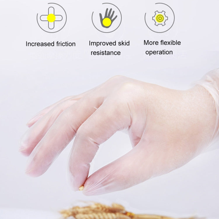 100 PCS Disposable PVC Examination Gloves Household Transparent Touchable Protective Gloves, Size: S-garmade.com