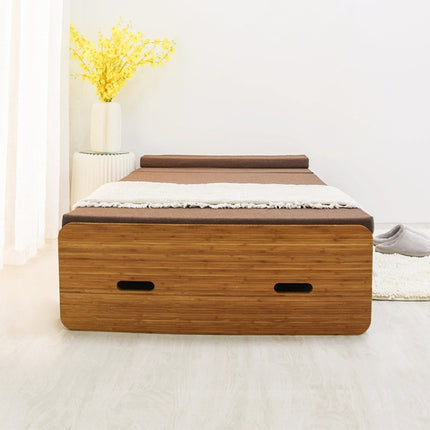 Creative Folding Single Bed, Size: Width: 200x70cm(Brown)-garmade.com
