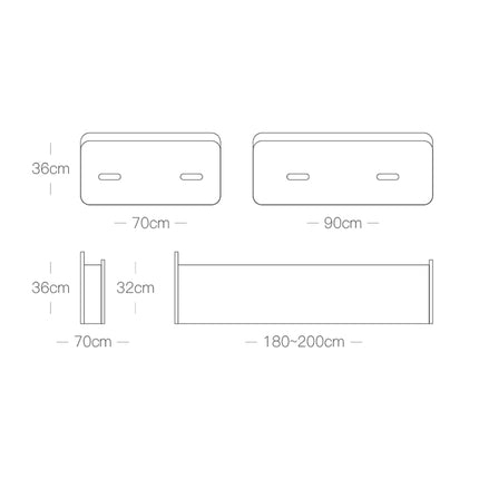 Creative Folding Single Bed, Size: Width: 200x90cm (Grey)-garmade.com