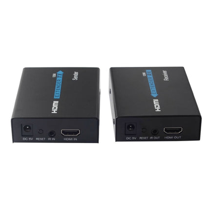 HDMI Extender (Receiver & Sender) over Single UTP CAT5e/6 Cable, Transmission Distance: 120m(Black)-garmade.com