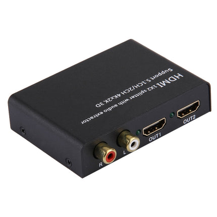 HDMI 1x2 Splitter with Audio Extractor, Support 5.1CH / 2CH, 4Kx2K, 3D-garmade.com
