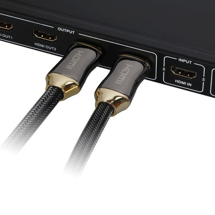 1m Metal Body HDMI 2.0 High Speed HDMI 19 Pin Male to HDMI 19 Pin Male Connector Cable-garmade.com