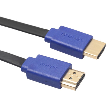 1m HDMI 1.4 (1080P) Gold Plated Connectors HDMI Male to HDMI Male Retractable Flat Cable(Black)-garmade.com