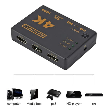 ZMT10 HDMI Switch 3 into 1 out 4K 3D Full HD Video Switch-garmade.com