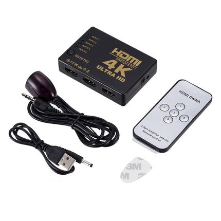 ZMT-968885 HDMI Switch 5 into 1 out 4K*2K HD Video Switch with Remote Control-garmade.com