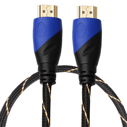 0.5m HDMI 1.4 Version 1080P Woven Net Line Blue Black Head HDMI Male to HDMI Male Audio Video Connector Adapter Cable-garmade.com