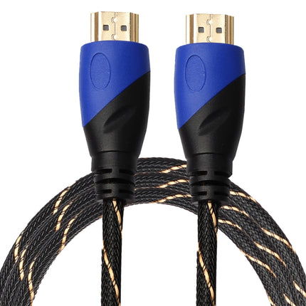 1.8m HDMI 1.4 Version 1080P Woven Net Line Blue Black Head HDMI Male to HDMI Male Audio Video Connector Adapter Cable-garmade.com