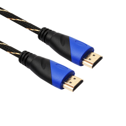 1.8m HDMI 1.4 Version 1080P Woven Net Line Blue Black Head HDMI Male to HDMI Male Audio Video Connector Adapter Cable with Mini HDMI & Micro HDMI Adapter Set-garmade.com