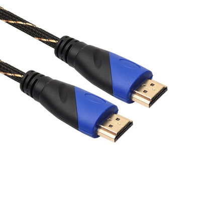 1.8m HDMI 1.4 Version 1080P Woven Net Line Blue Black Head HDMI Male to HDMI Male Audio Video Connector Cable with Mini HDMI & Micro HDMI & HDMI 3 in 1 Adapter Set-garmade.com