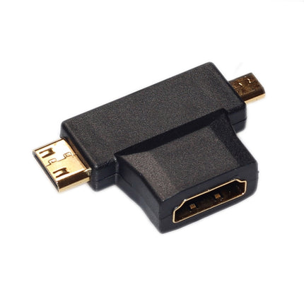 1.8m HDMI 1.4 Version 1080P Woven Net Line Blue Black Head HDMI Male to HDMI Male Audio Video Connector Cable with Mini HDMI & Micro HDMI & HDMI 3 in 1 Adapter Set-garmade.com