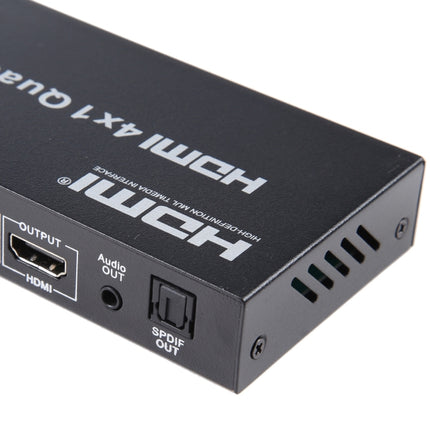 4 in 1 Out HDMI Quad Multi-viewer with Seamless Switcher, EU Plug-garmade.com