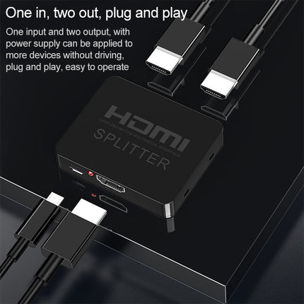 1x2 Mini HDMI Amplifier Splitter, Support 3D & 4K x 2K (White)-garmade.com