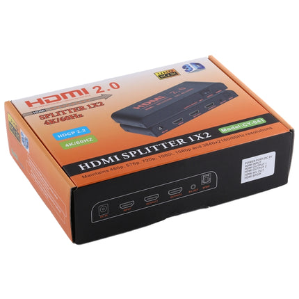 CY-041 1X2 HDMI 2.0 4K/60Hz Splitter, EU Plug-garmade.com