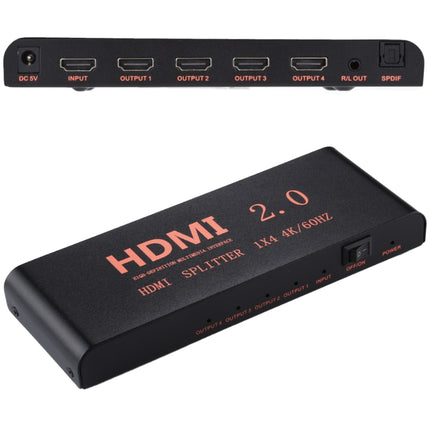 CY-042 1X4 HDMI 2.0 4K/60Hz Splitter, EU Plug-garmade.com