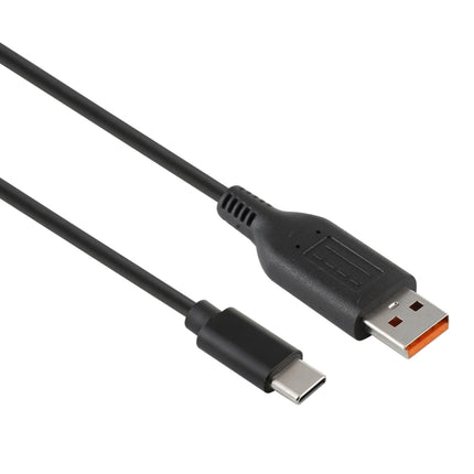 Yoga 3 Interface to Type-C / USB-C Male Power Adapter Charger Cable for Lenovo Yoga 3, Length: About 1.8m (Black)-garmade.com
