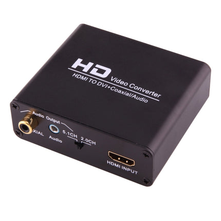 NEWKENG X5 HDMI to DVI with Audio 3.5mm Coaxial Output Video Converter-garmade.com