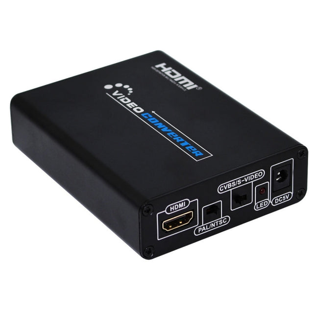 HDMI to Composite / AV S-Video Converter RCA CVBS/L/R Video Converter Adapter-garmade.com