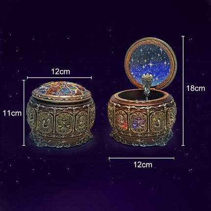 Constellation Luminous Resin Music Box Creative Birthday Gift (Taurus)-garmade.com