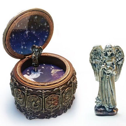 Constellation Luminous Resin Music Box Creative Birthday Gift (Aquarius)-garmade.com