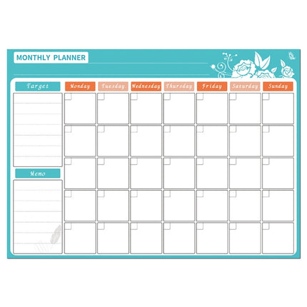 Magnetic Monthly Planner Refrigerator Magnet PET Magnetic Soft Whiteboard, Size: 29.7cm x 42cm (Green)-garmade.com